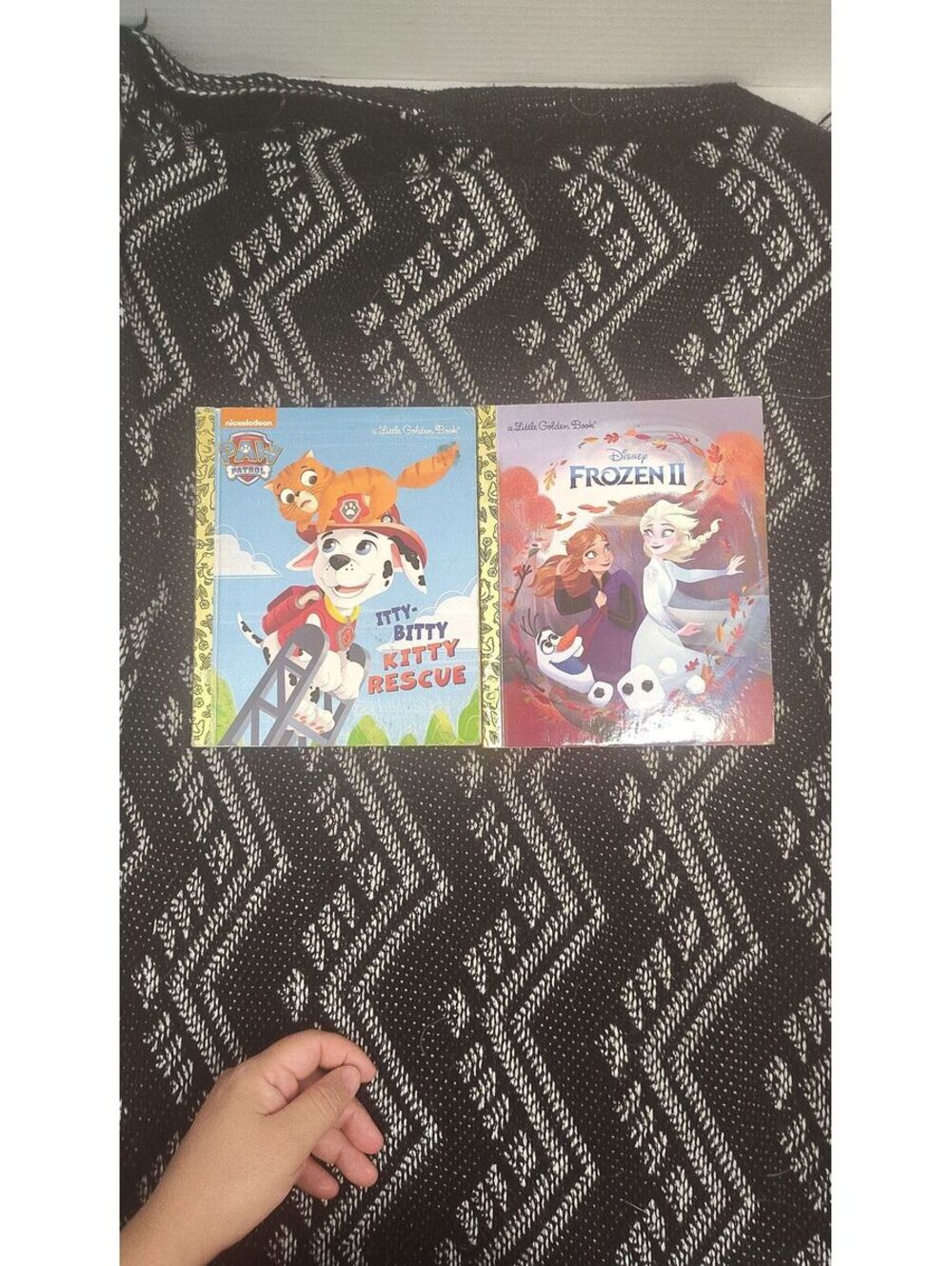 Little Golden Books Lot 2 Frozen II & Paw Patrol Kitty Rescue Kids Hardcover